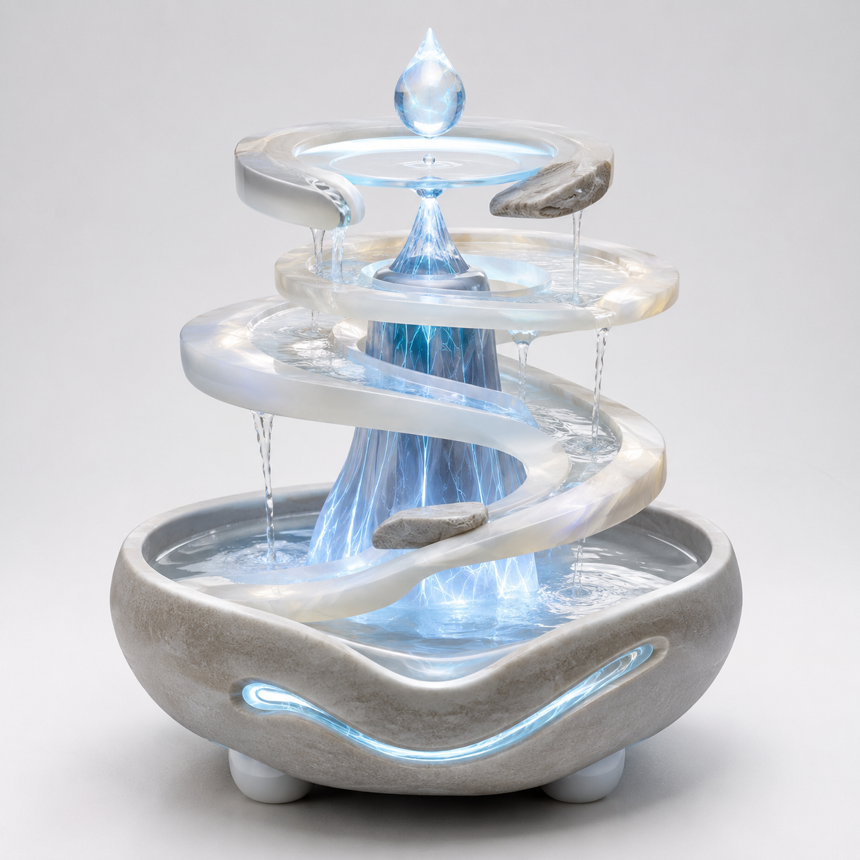 Glowllift™ Cascade Halo Pet Water Fountain